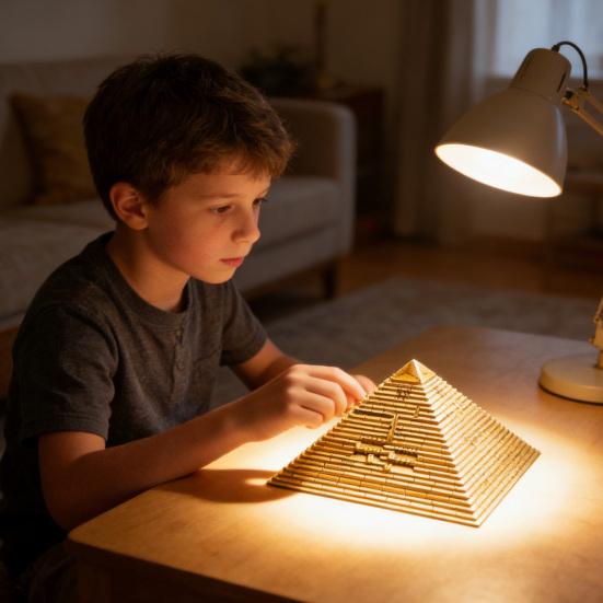 Wooden Pyramid Decryption Mystery Toy 3D Wooden Pyramid Puzzle Riddle Game Brain Teaser Educational Toy for Adults Teens