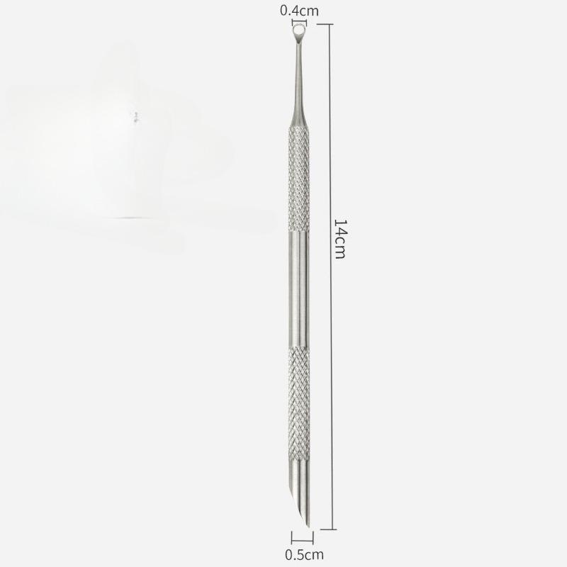 2 шт. Двусторонний стальной пушер для ногтей, передние шлифовальные подушечки, подкова, пилинг, ремонт поверхности ногтя, просто пушер, инструмент для дизайна ногтей