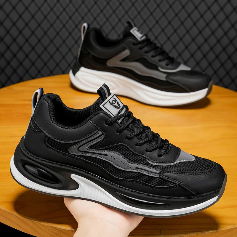 Новые модные мужские кроссовки Four Seasons с толстой подошвой для студентов и мальчиков, трендовые кроссовки с мягкой подошвой, дышащие, повседневные кроссовки для бега