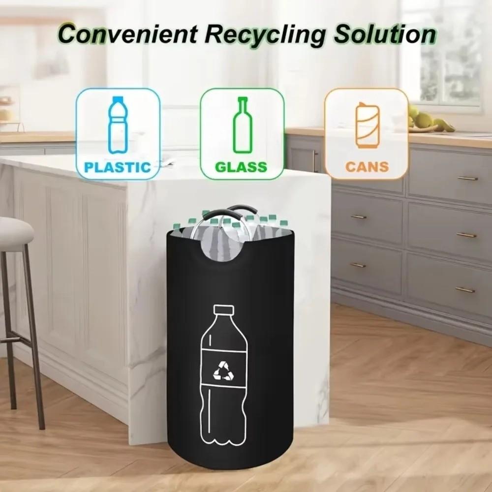 Large Capacity Folding Storage Bag with Handle Laundry Bin Empty Bottle Storage Basket Storage