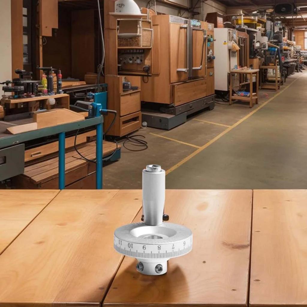 Aluminum Alloy Lathe Hand Wheel with High-definition Scale, Manual Slide Hand Crank Wheel for Metalworking Equipment