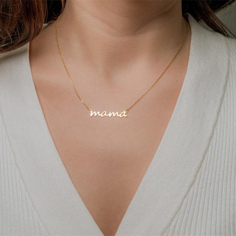 Personalized Custom Name Necklace Gold Stainless Steel Choker Necklaces For Women Nameplate Anniversary Jewelry Gift