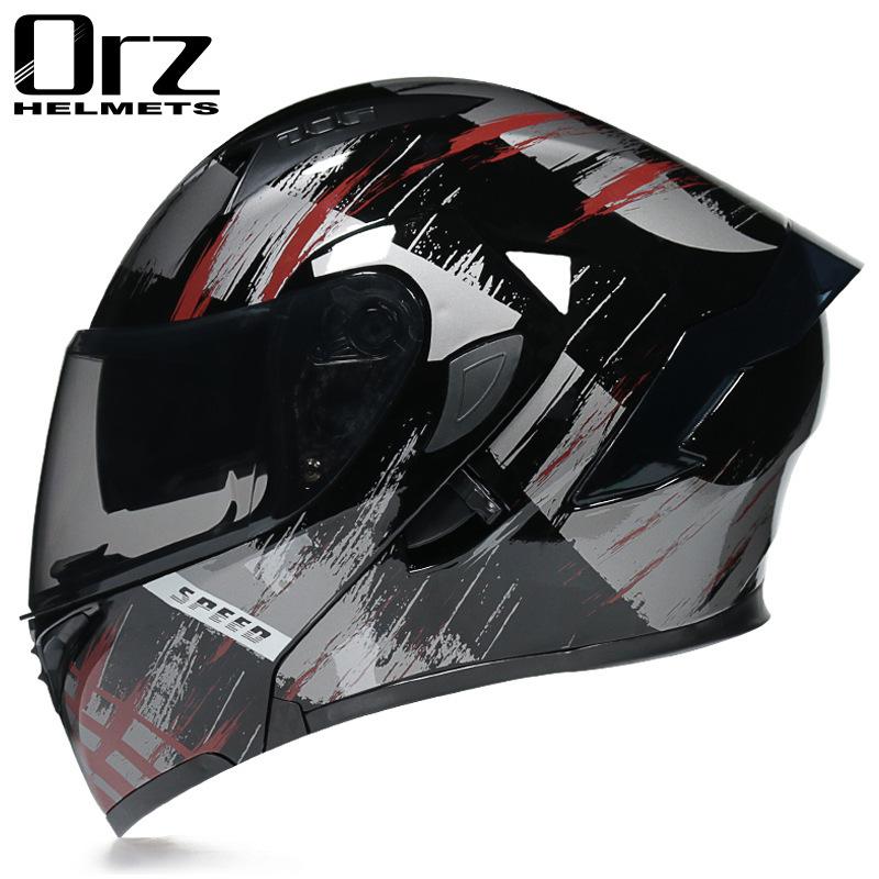 Motorcycle Helmets Men's and Women's Unveiling Helmets Full Helmets Tail Rider Bluetooth Locomotive Men's and Women's Winter Personality Electric
