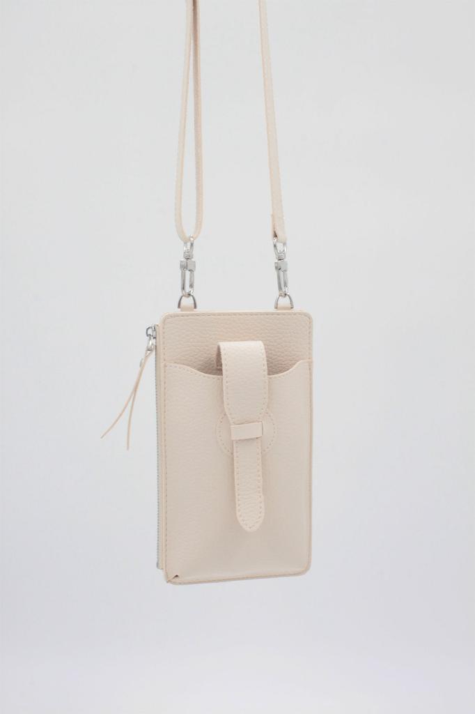 Women's Stylish and Useful Shoulder Bag Tan Rolax Zippered Two-Compartment Multi-Purpose Phone Bag