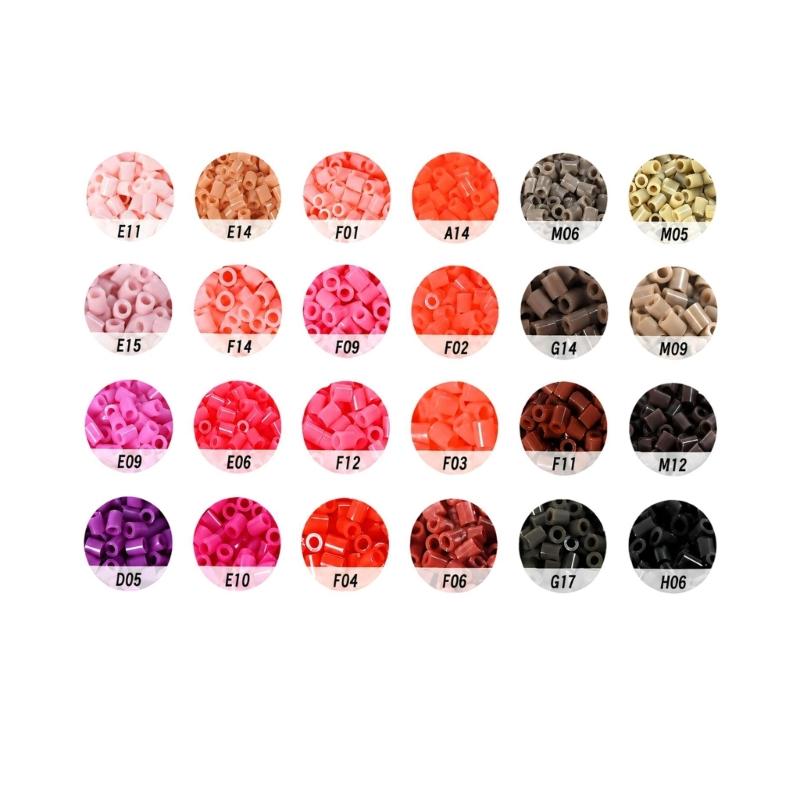 Plastic Melting Craft Pellets 24 Color 2.6mm Fuse Beadsfor Building Picture Art From References or Maker-Devised Arrangements