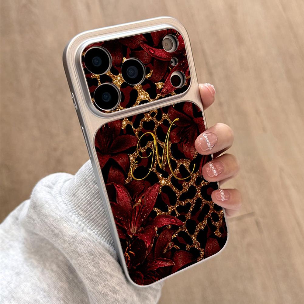 Применимо к чехлу для мобильного телефона iPhone17promax цвета шафранового золота с леопардовым принтом, противоударному чехлу Corning, мужским и женским волосам Apple 16