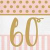 3 Ply 60th Birthday Napkins (Pack of 20)