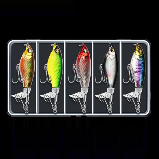 5 шт. 9,2 см/12 г Топвотер рыболовная приманка с вращающимся пропеллером Дальнобойная Плавающая Брызгающая Искусственная приманка Пресноводная Морская Форель