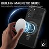 Для Samsung Galaxy S21 FE 5G Магнитный Чехол для Телефона из PC+TPU с Держателем-Кольцом и Подставкой