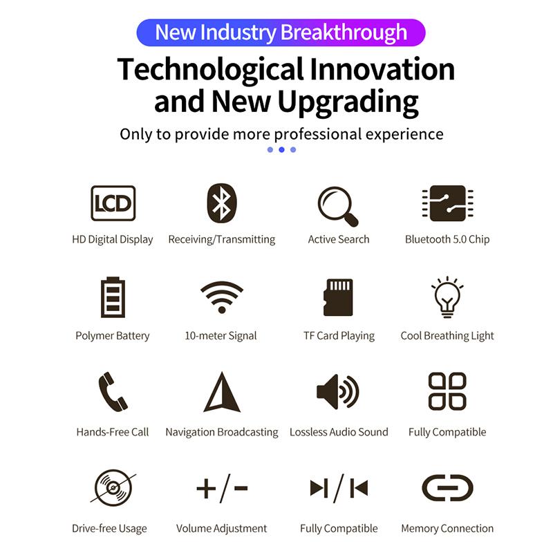 VAORLO ЖК-дисплей Bluetooth 5.0 Аудио передатчик Приемник USB 3,5 мм Стерео музыка Беспроводной адаптер 2-в-1 Plug and Play TF Card Play для наушников