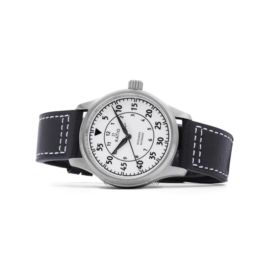 Ratio Skysurfer Pilot Full Luminous Dial Leather Automatic RTS324 200M Мужские часы