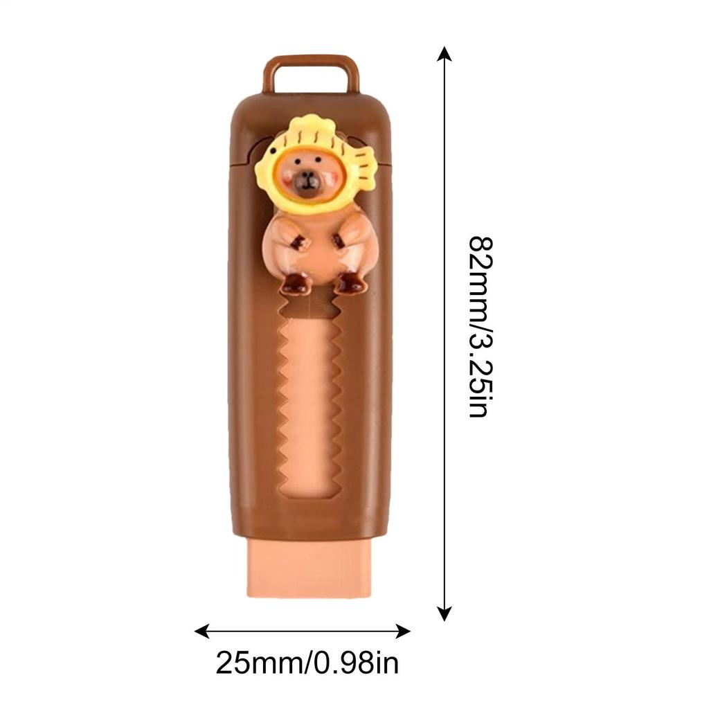 Выдвижные ластики Ластики Капибара Набор ластиков Мультяшный дизайн Выдвижной ластик Для рисования Экзамены Дети Студенты Снова в школу Аксессуар