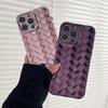 Роскошный чехол для телефона с гальваническим покрытием и 3d плетеной оплеткой для Iphone 14 13 12 11 Pro Max, мягкий силиконовый чехол с яркой поверхностью