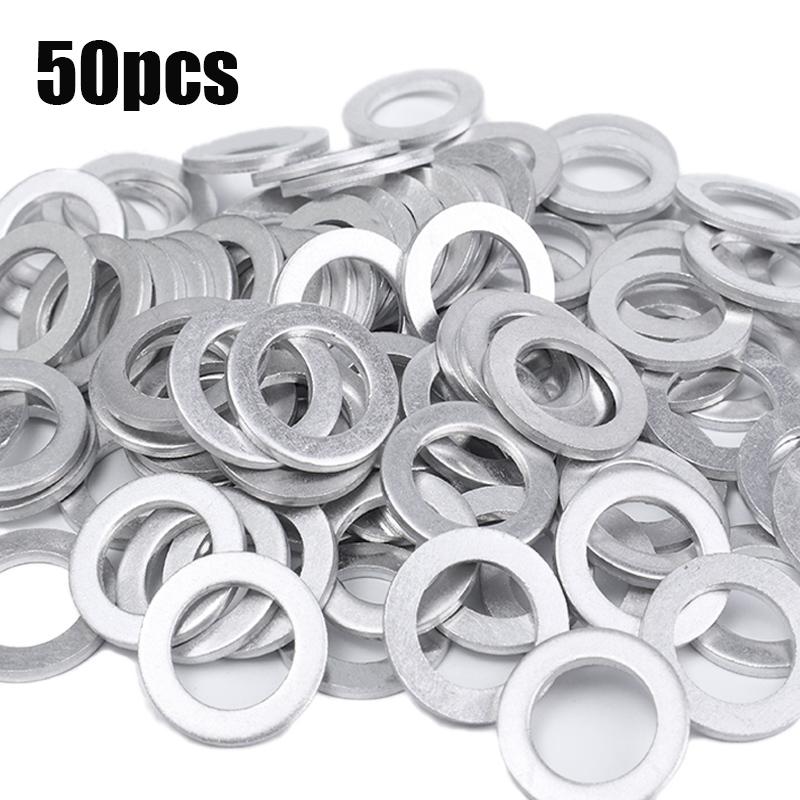 10-100PCS Car Engine Oil Pan Oil Drain Screw Gasket Seal Ring for Honda 14mm Hole Nut Aluminium Sealing Washer Auto Parts