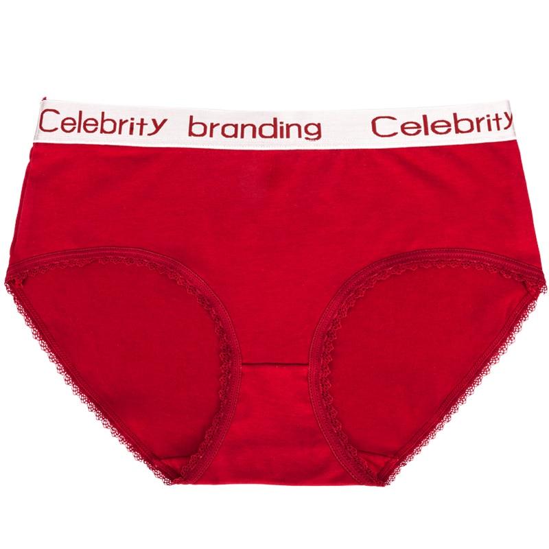 3Pcs Women's Panties Cotton Breathable Underwear Briefs Cute Letter Girls Lingerie Size M-XXL