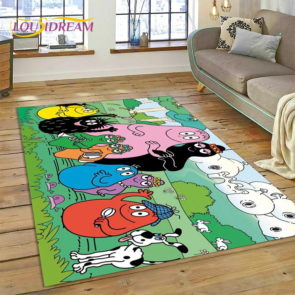 3D мультфильм Les Barbapapa Family HD ковер ковер для гостиной спальни домашний декор, напольный коврик нескользящее украшение для дивана детский подарок