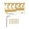 5 String Bass Bridge Adjustable Saddle Zinc Alloy Exquisite Retro Electric Bass Guitar Bridge Gold