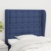 VidaXL Headboard with Ears Blue 83x23x118-128 Cm Fabric3118370
