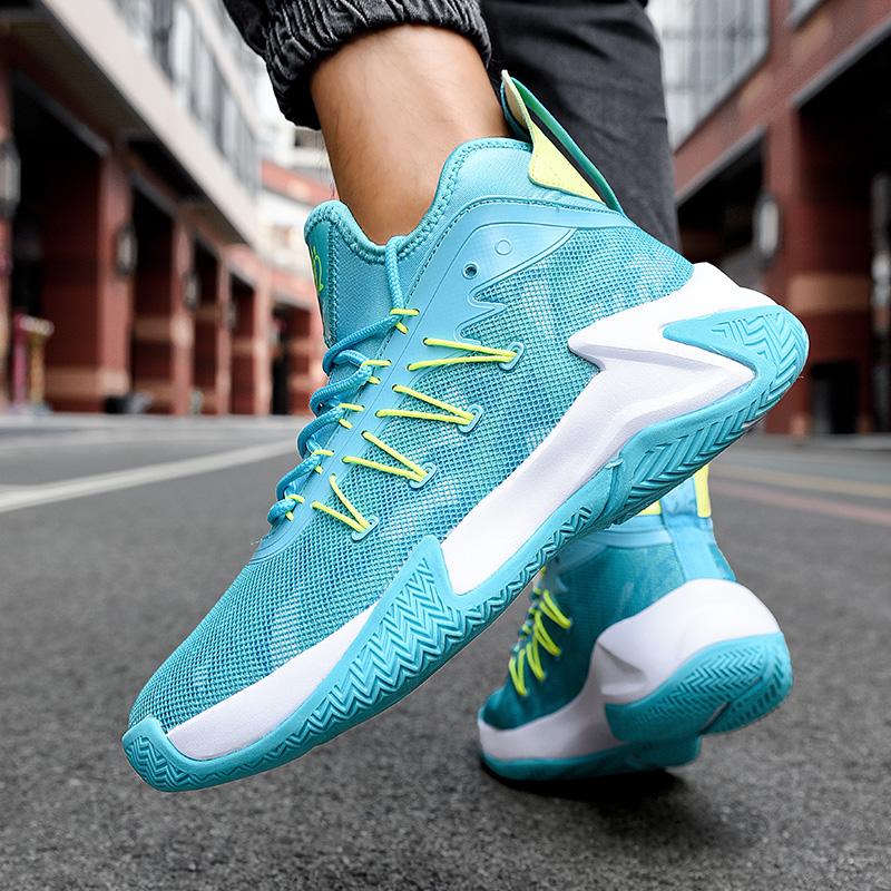 Running Shoes Men Breathable Anti-Slip Basketball Shoes Men Comfortable Soft Lightweight Wear-Resistant Lace-Up Sports Shoes Men