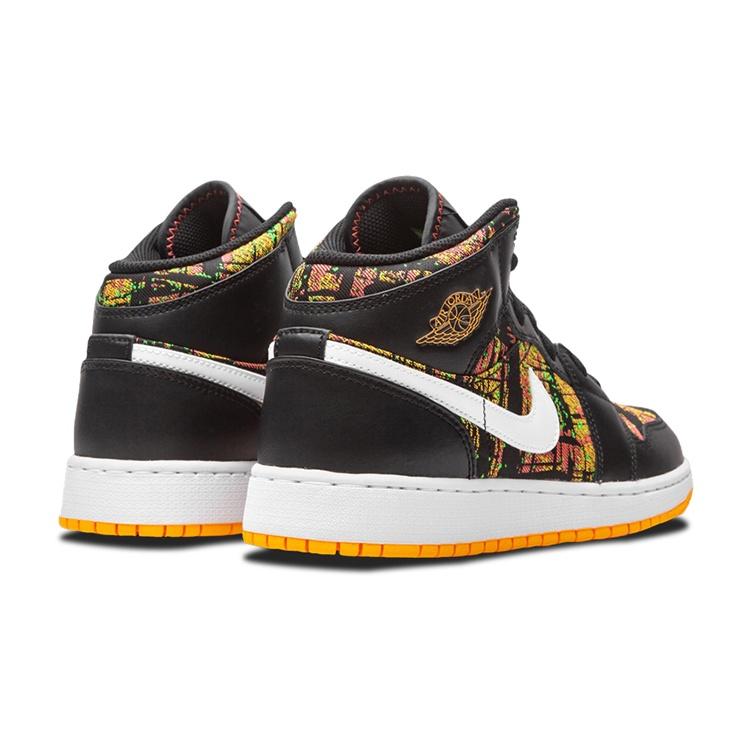 (GS) Air Jordan 1 Mid 'Black Laser Orange' Детские 555112-003