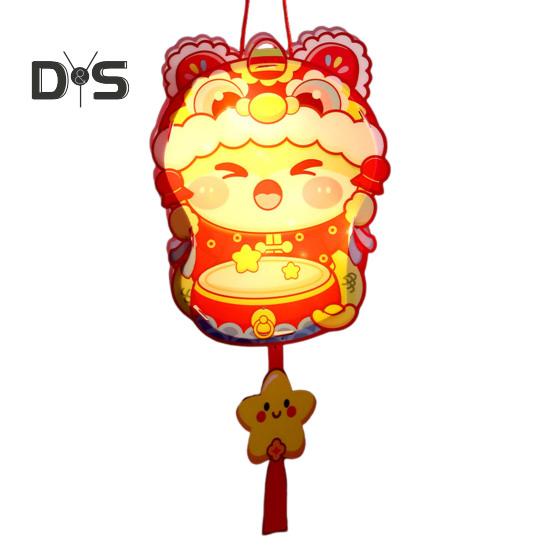 Китайский набор для изготовления фонариков своими руками, новогодний ручной фонарь на батарейках, простая сборка, мультяшный фонарь в виде змеи для весеннего фестиваля