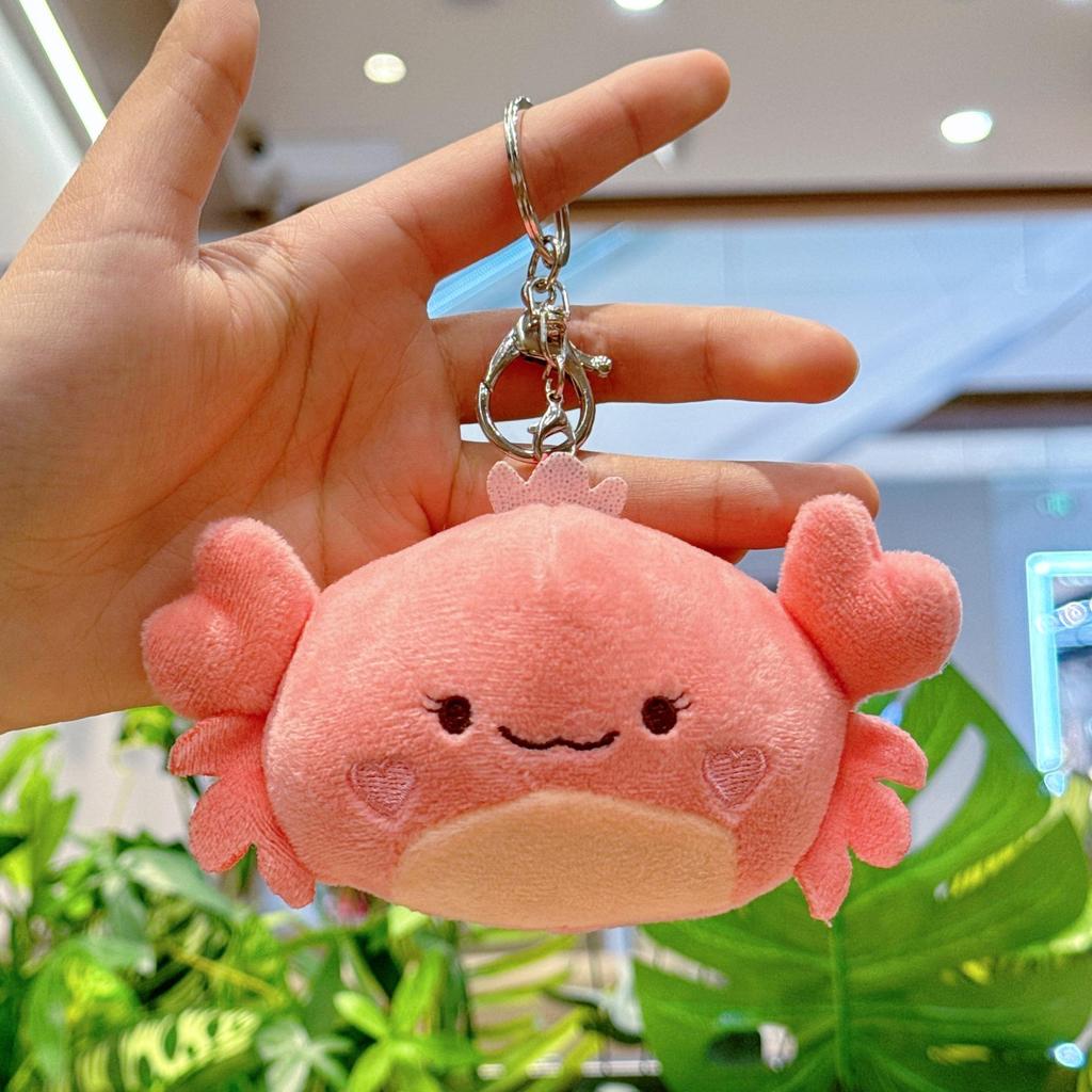 Мультяшный плюшевый брелок-краб - Морское животное, украшение для рюкзака