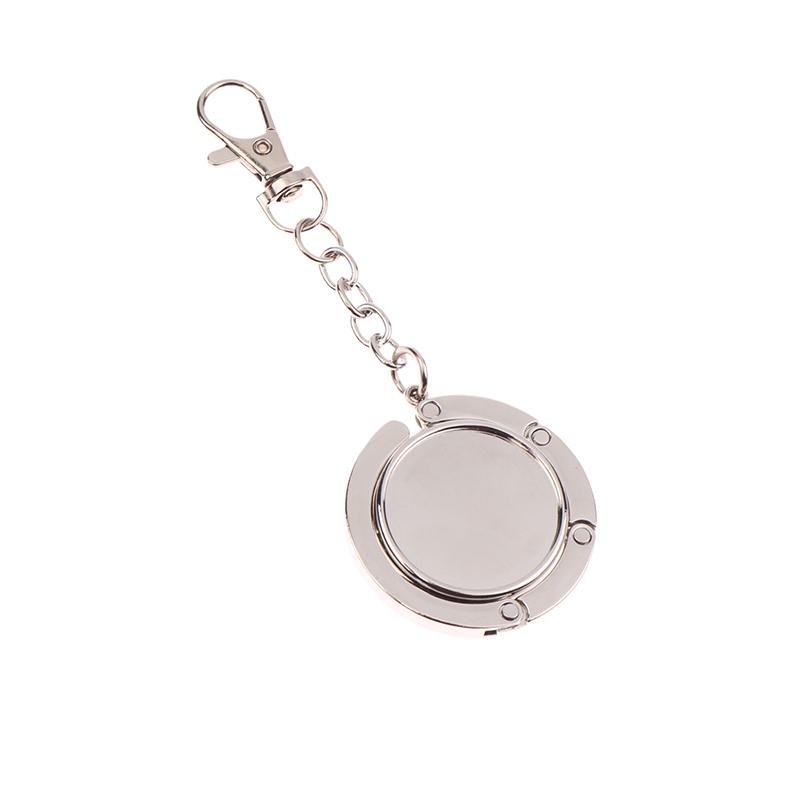 Простой круглый металлический складной крючок-держатель для сумки, портативные крючки для сумок, брелок, подвески для стола, многоцелевой нескользящий крючок