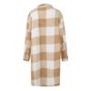 Women's Casual Coat Winter Overcoat Jacket Plaid Print Drop Shoulder Teddy Coat