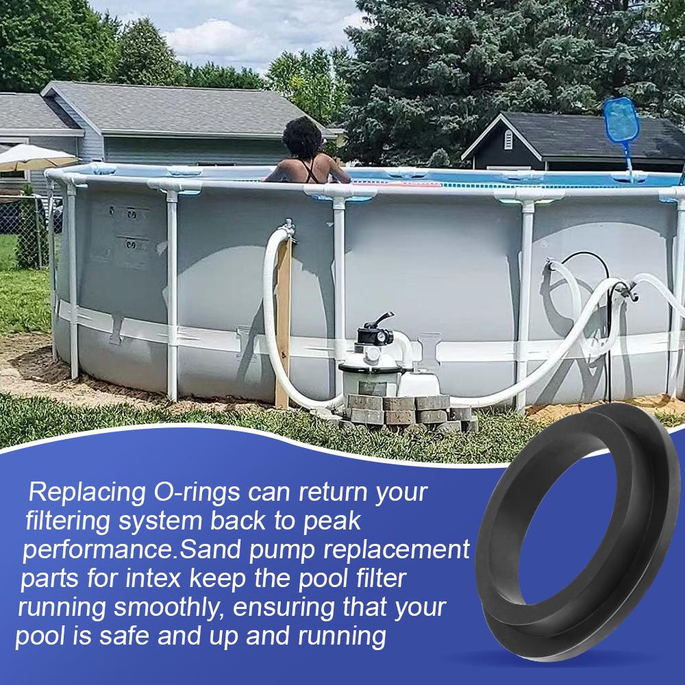 Compatible With Intex Sand Filtration Pump Motor 6Pcs Pool Filter Gasket Swimming Pool Accessories Replace O-Ring Gasket