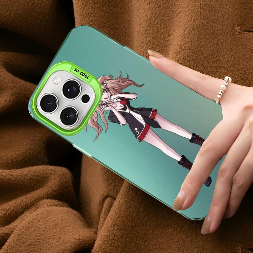 Чехол для телефона Danganronpa Junko Enoshima Monokuma Для iPhone 16 15 14 13 12 11 Pro Max X XR XSMAX 8 Матовый Ударопрочный Задний Чехол