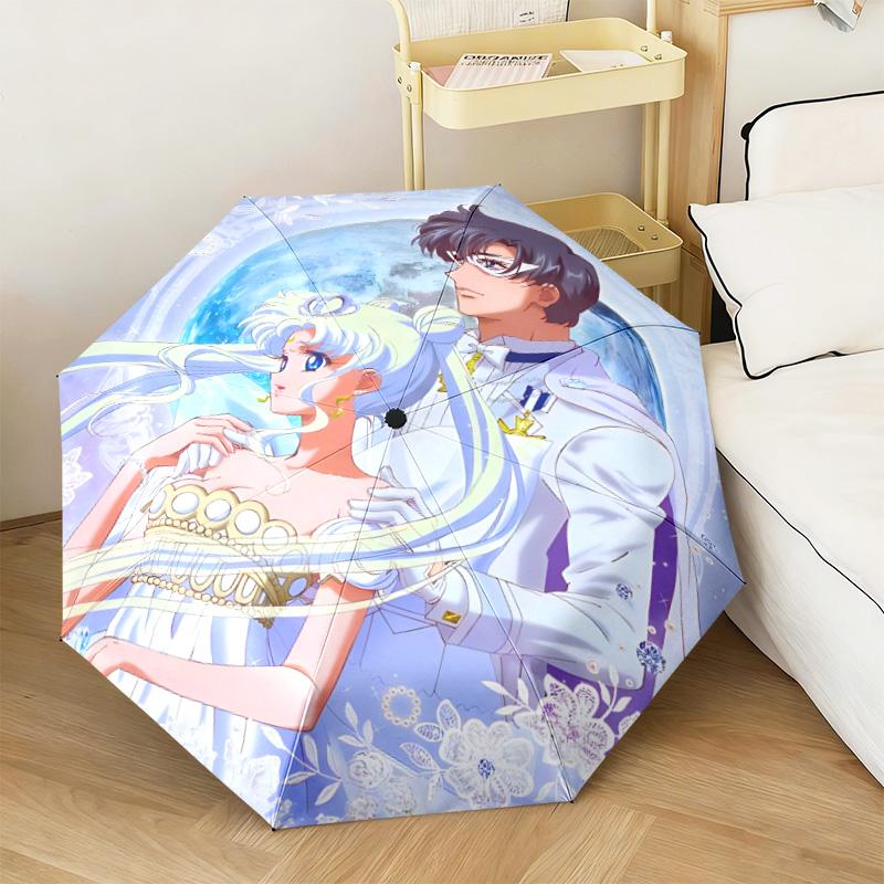 1PC Sailor Moon Characters Automatic Umbrella - Suitable Travel Outdoor Portable Umbrella Birthday Gift Daily Essentials