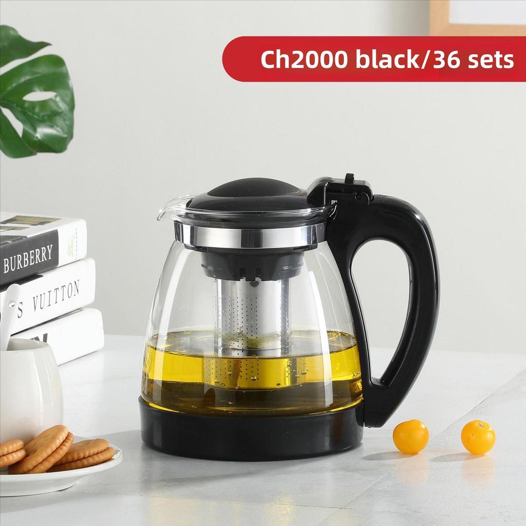 Чайник из термостойкого стекла большой емкости с фильтром для чая Кунг-фу