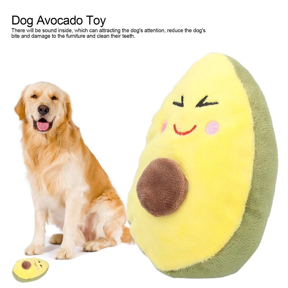 Lightweight Squeaky Pet Toy Avocado Shaped Avocado Dog Chew Toy Pet Chewing Practice