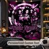 Personalized Wall Tapestry,Tokio Hotel Custom Printed Name, Fabric Wall Art For Indoor Room Backdrop