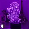Bungo Stray Dogs Dazai Book 3D Led Аниме Лампа Ночники Иллюзия Изменение Цвета Настольная Лампа Для Украшения Спальни