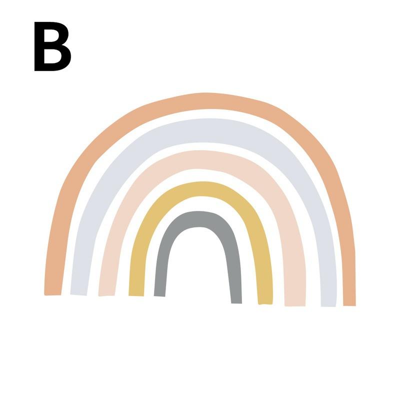 Мультяшные Радужные наклейки на стену для детской комнаты, украшения детской комнаты, наклейки, фреска, украшение для детской спальни, гостиной