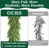 6 FT Artificial Norfolk Pine Garland with 18" Christmas Wreath Combo, Realistic Winter Greenery with Real Touch, Perfect for Holiday Decor, Table
