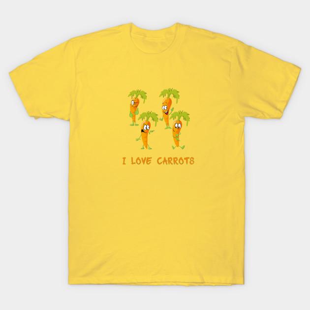 Unisex Fashion TShirt I Love Carrots Funny Vegetables Design Gift Idea Print TShirt Plus Size XS-6XL T-Shirt 100%Cotton Tops O Neck Short Sleeve Tees