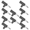 10pcs Stackable Banana Plug 4mm/0.2in Solderless Brass Standard Size Stackable Banana Connector for