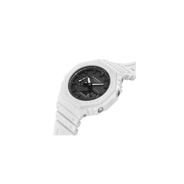 Casio Мужские часы с двойным дисплеем (жидкокристаллический/аналоговый) Серия Черные часы GA-2100-7A-