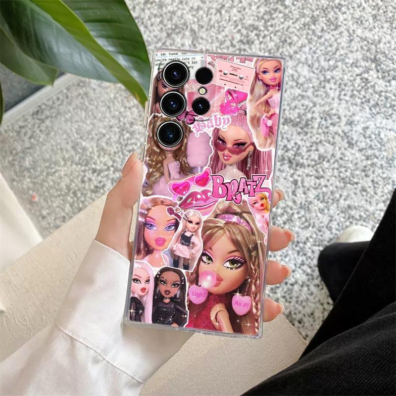 Мультяшная Модная Кукла Bratzs Прозрачный Чехол Для Samsung Galaxy S26 S25 Ultra S24 S22 S26 Plus S20 S23 S21 S25 FE 5G Прозрачная Крышка