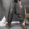 Женские винтажные вышитые мешковатые джинсы в этническом стиле Y2K Streetwear Повседневные джинсы с высокой талией и свободными карманами Джинсовые брюки Pantalones De Mujer