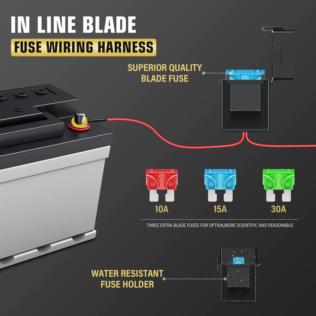 RIGIDON Комплект проводки для светодиодной балки 18AWG Тумблер Силовое реле