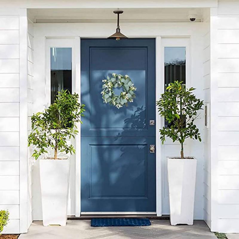 30 см искусственный цветок эвкалиптовый венок наружное украшение входная дверь стена окно украшение имитация праздничного Wre