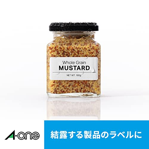 A-One Label Sticker Water Resistant Glossy Film White A4 27 Sides 3 Sheets 28982