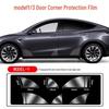 Защитная пленка из ТПУ для задней двери Tesla Model Y/3 - Треугольная зона, Антипрозрачная Глянцевая Черная