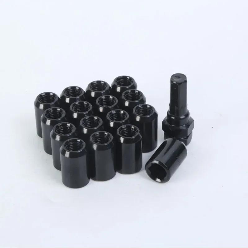 For Racing Lug Wheel Nuts Screw Aluminum Tuner Racing Lug Nut 20PCS M14*1.5 M12*1.5 Wheel Nuts Internal Hexagon Nut