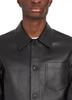 AL KHALID New Handmade Stylish Men's Black Leather Shirt Soft Lambskin Slim Fit Shirt
