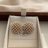 Round Dense Arrangement Small Pearl Stud Earrings Retro Bead Embroidery Exquisite Elegance Ritual Niche Earrings