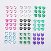3D Acrylic Diamond Crystal Stickers Love Heart Face Gems Stickers for Party Show DIY Crystal Rhinestone Temporary Tattoos 4/18mm